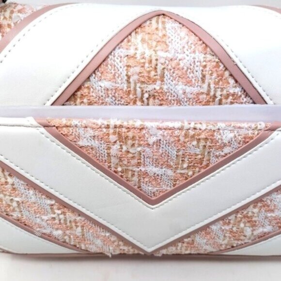 Karl Lagerfeld Paris Agyness Chevron Tweed Shoulder Crossbody - Picture 7 of 13